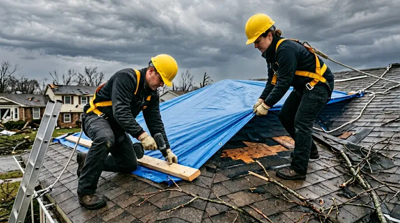 Storm Damage: How to Safely Tarp Your Roof After a Disaster
