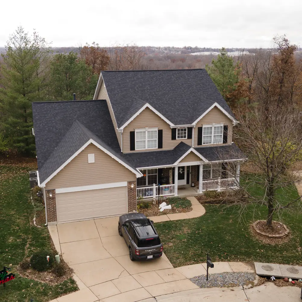 New seamless gutter system installed — close-up detail